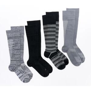 Tommie Copper Basic Stripe 4Pk UltraTemp & UltraGuard OTC Socks - XLarge
